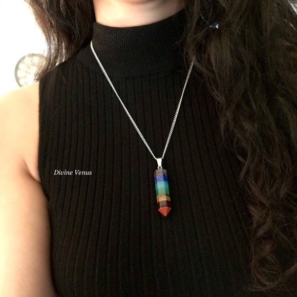DIVINE VENUS Jewelry - 7 Chakra Pendulum Necklace